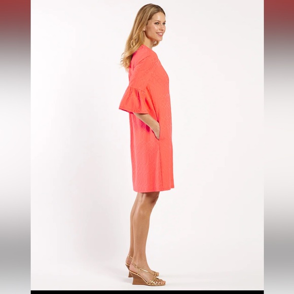 Jude Connally Coral Knee-Length Shift Dress - Picture 6 of 7